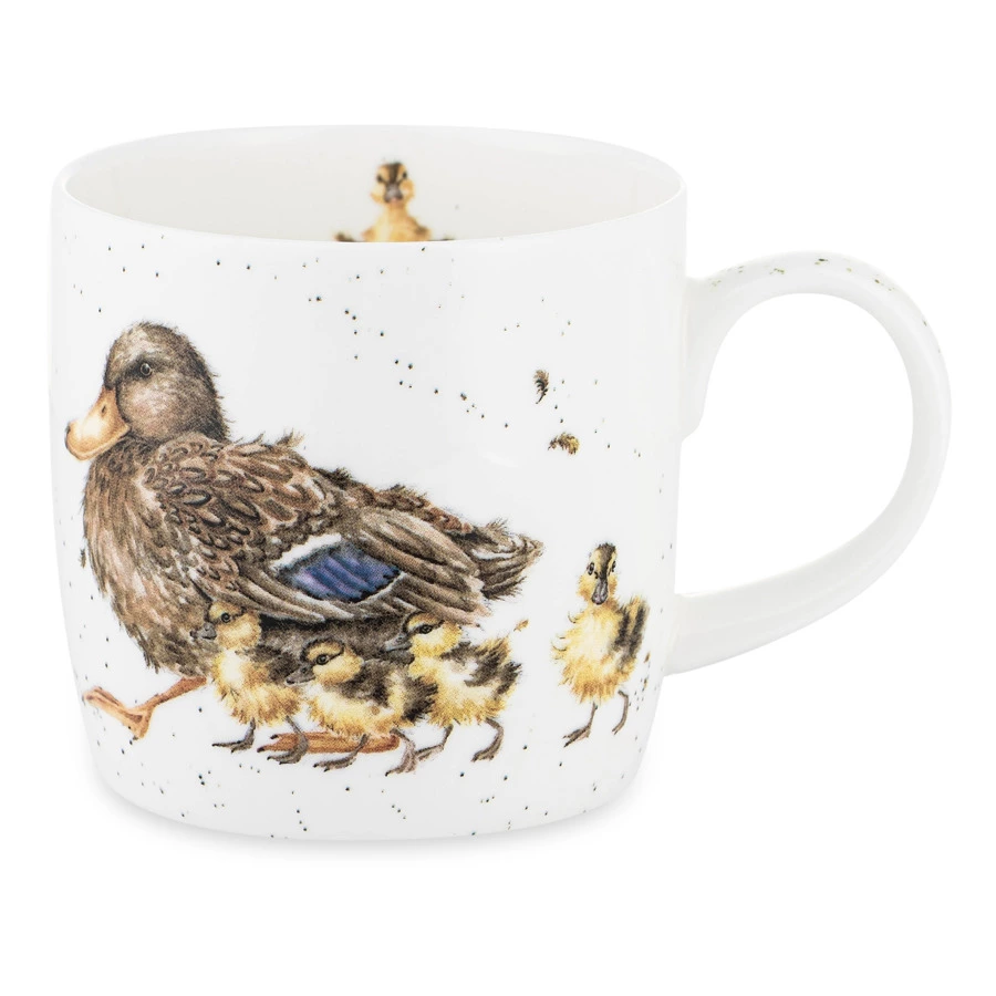 Кружка Royal Worcester Забавная фауна Утка с утятами 310 мл, фарфор костяной