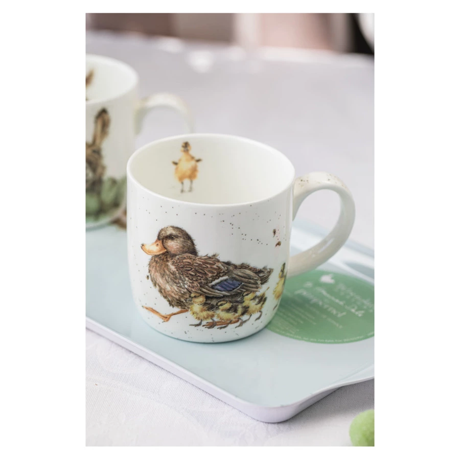 Кружка Royal Worcester Забавная фауна Утка с утятами 310 мл, фарфор костяной
