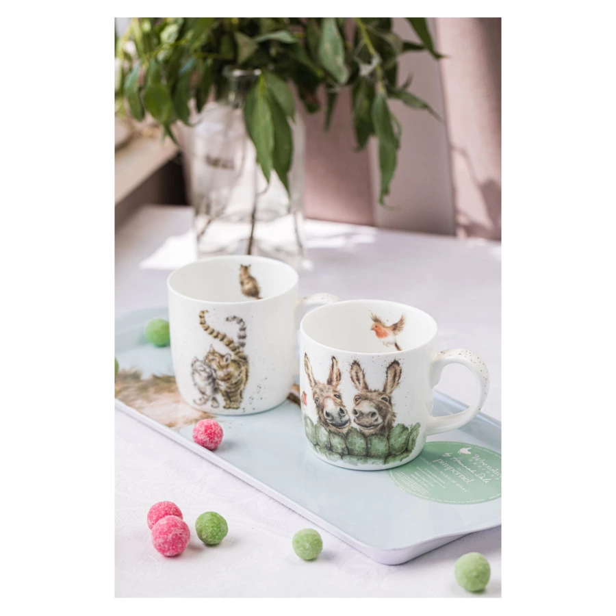 Кружка Royal Worcester Забавная фауна Ослики 310 мл, фарфор костяной