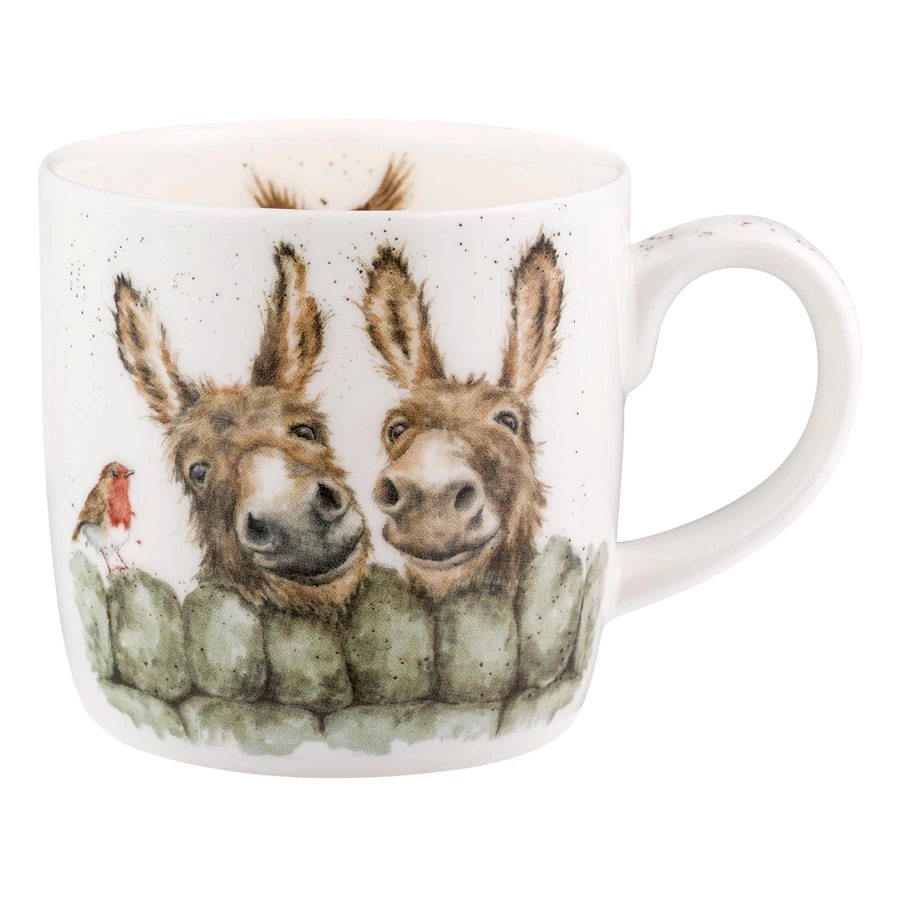 Кружка Royal Worcester Забавная фауна Ослики 310 мл, фарфор костяной