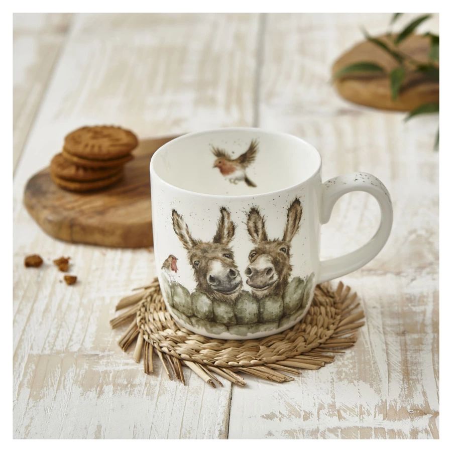 Кружка Royal Worcester Забавная фауна Ослики 310 мл, фарфор костяной