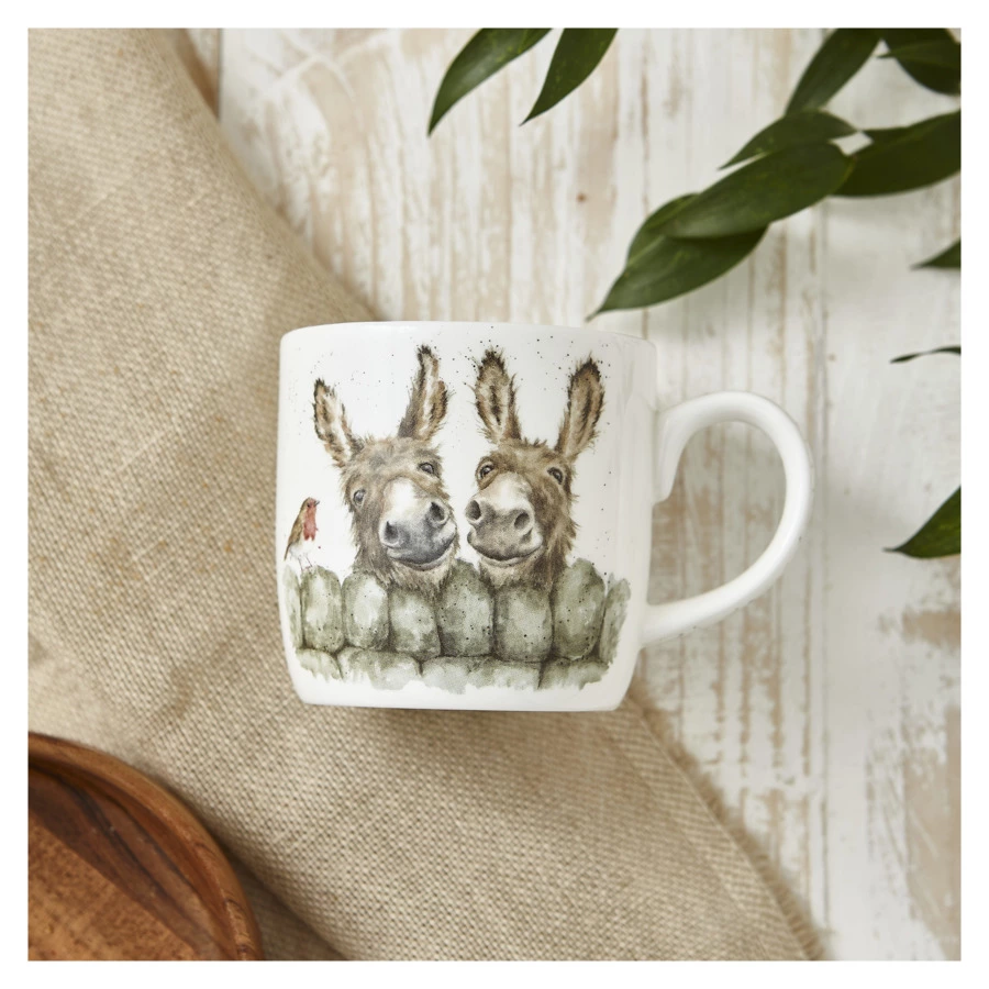 Кружка Royal Worcester Забавная фауна Ослики 310 мл, фарфор костяной