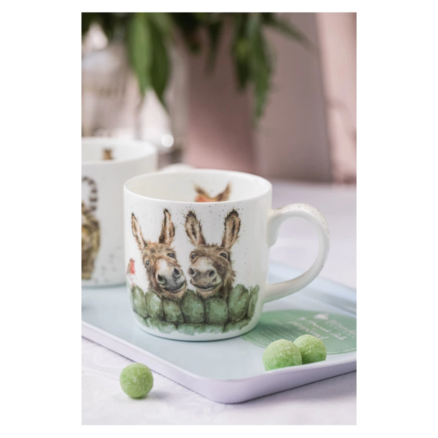 Кружка Royal Worcester Забавная фауна Ослики 310 мл, фарфор костяной