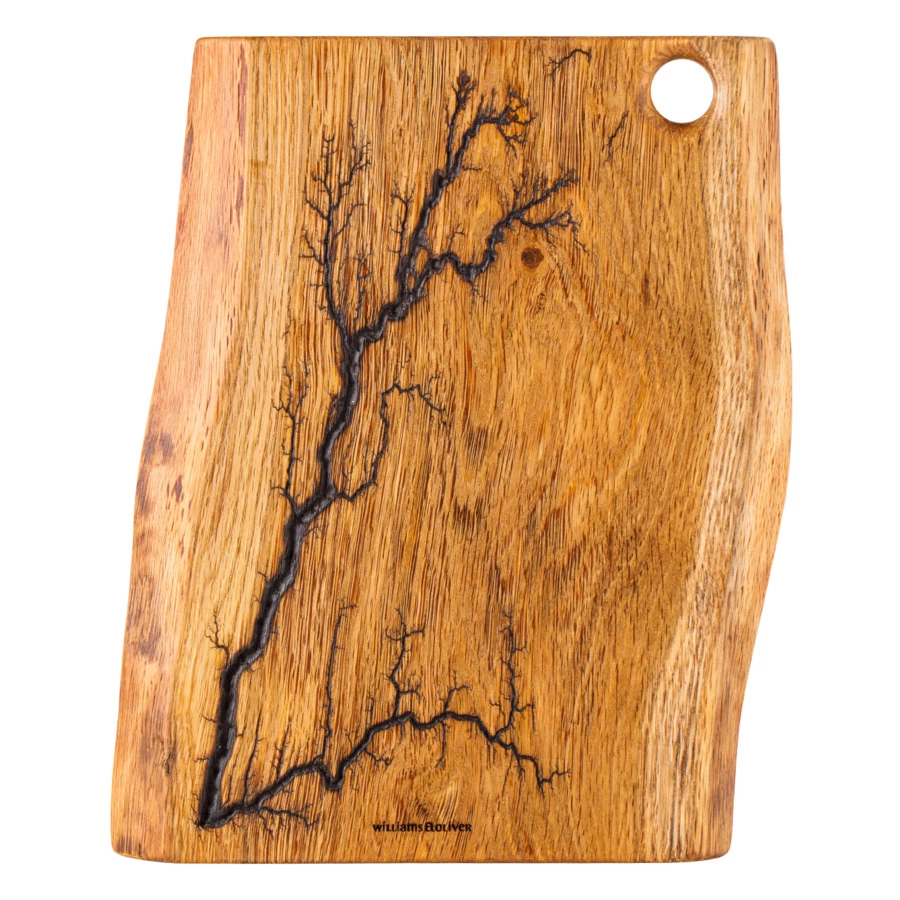 Доска сервировочная и разделочная с молниями Williams Oliver Натура 33х22х2,5см, карагач