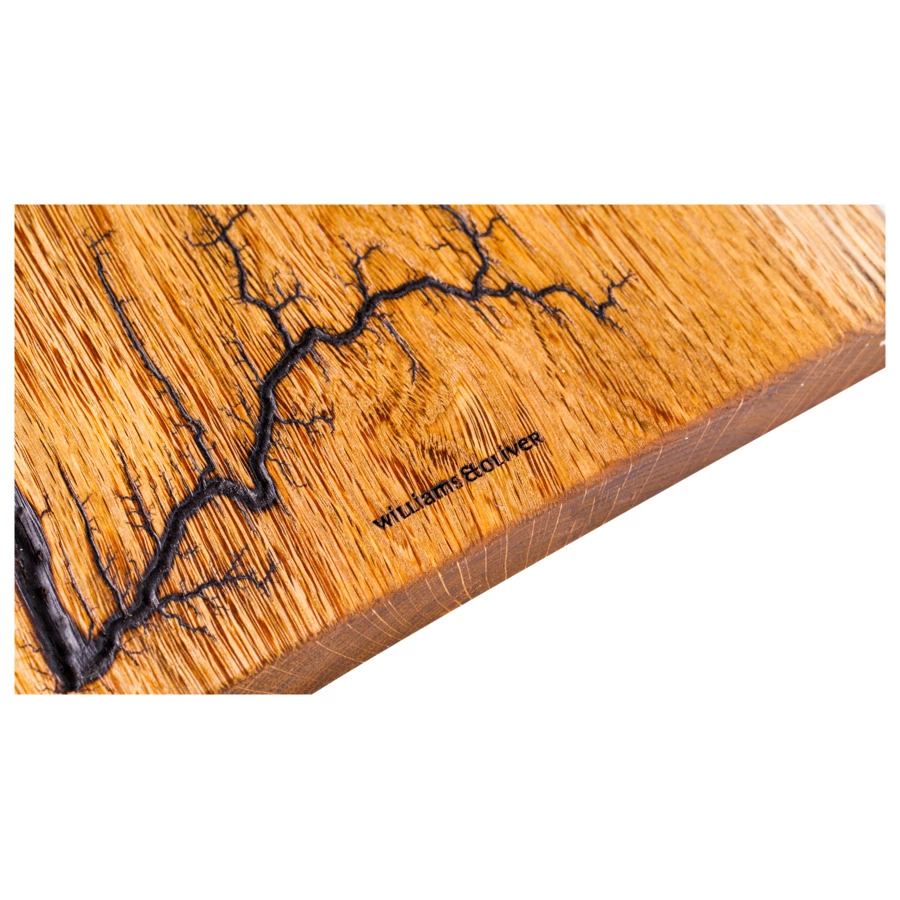 Доска сервировочная и разделочная с молниями Williams Oliver Натура 37х25х2,5см, карагач