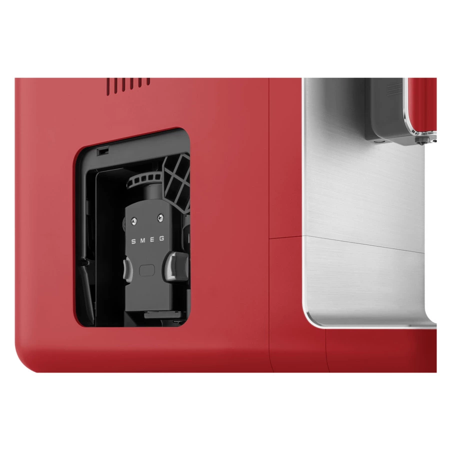 Кофемашина автоматическая SMEG BCC02RDMEU Collezione, 6 программ кофе, капучинатор, красный матовый