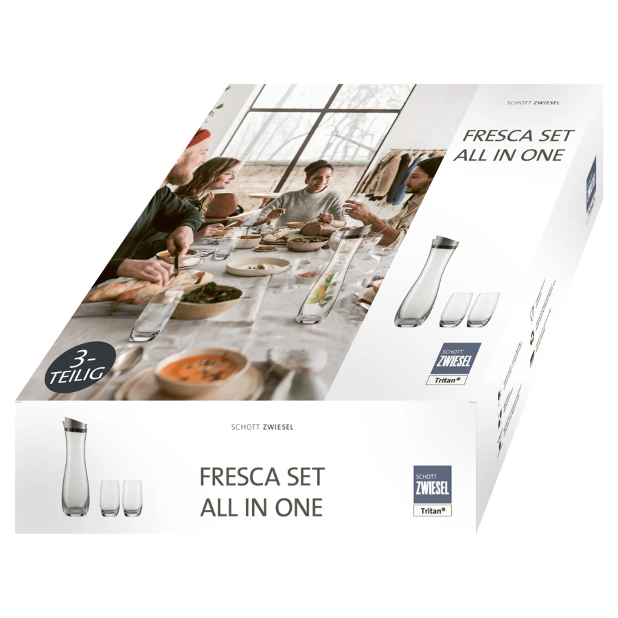 Набор для воды Zwiesel Glas Фреска графин 1 л и стаканы 330 мл 2 шт, 3 предмета, п/к