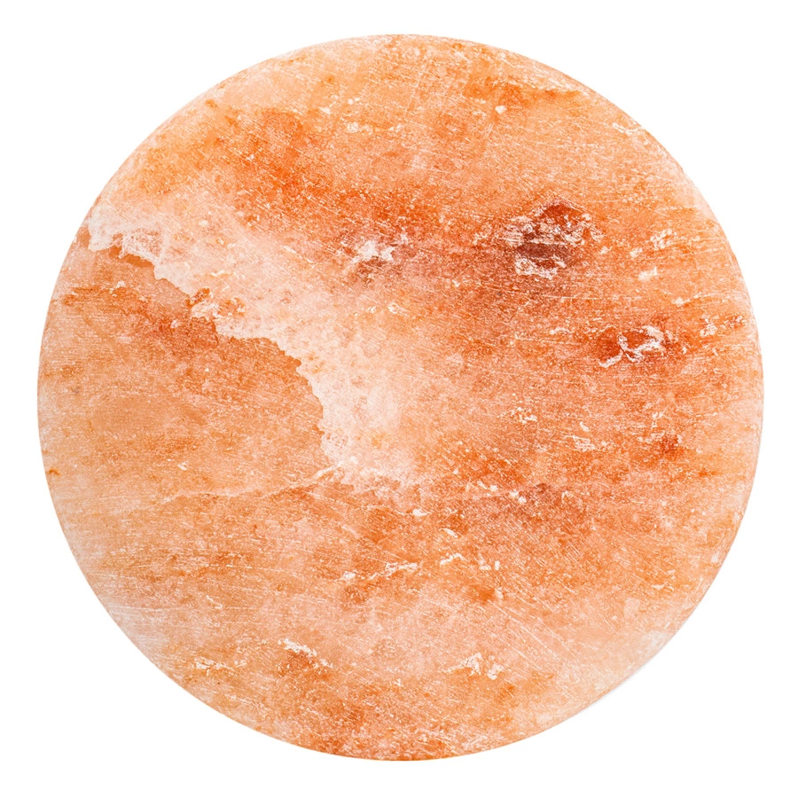 Доска сервировочная круглая Ферроснаб с соляным круглым блоком d20 см, дерево, в джутовом мешочке