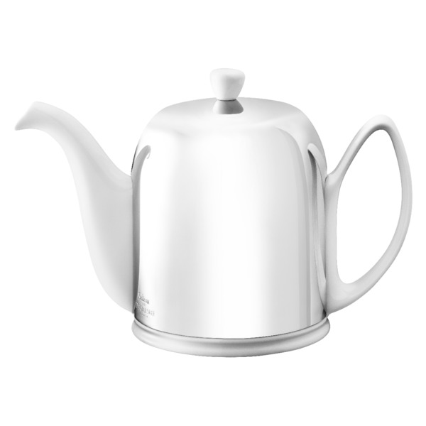 Чайник заварочный Degrenne Salam 1,3 л, 8 чашек, с зеркальной крышкой, белый