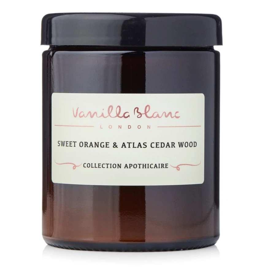 Свеча ароматическая Vanilla Blanc Сладкий апельсин и Кедр 170 мл