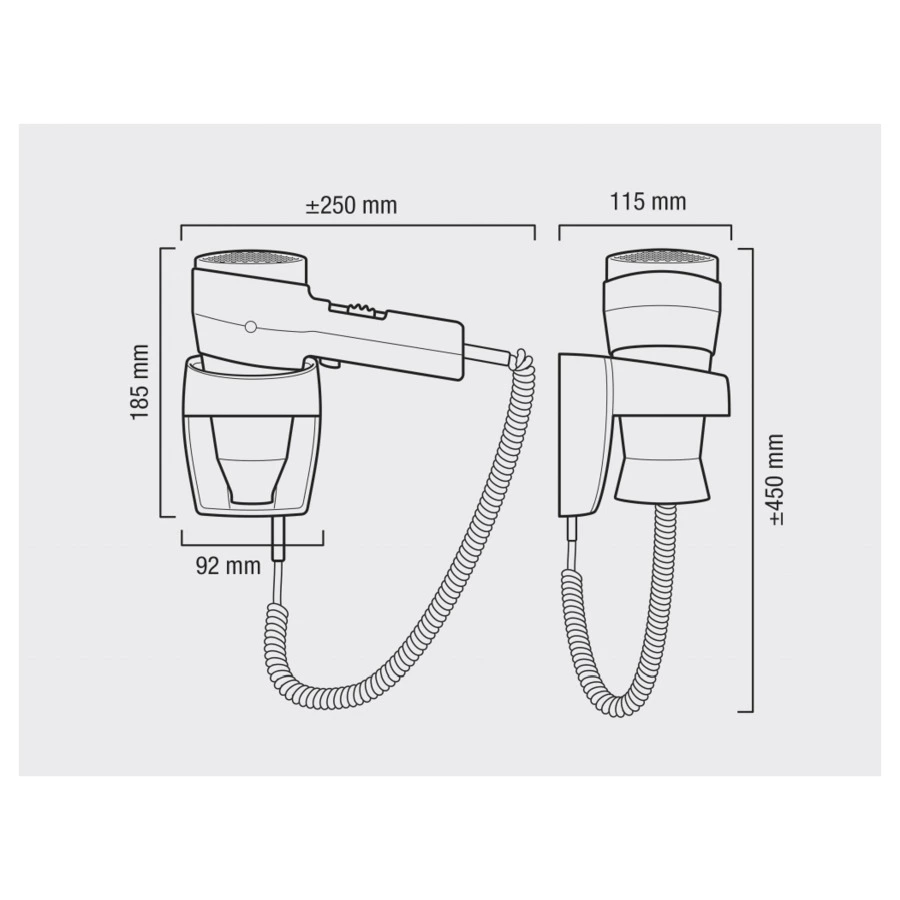 Фен профессиональный Valera Hospitality Action 1200 Push 542.05 Push black