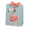 Пакет подарочный Wrendale Medium Gift Bag - Flamingo 17х22см, светло-зеленый, картон