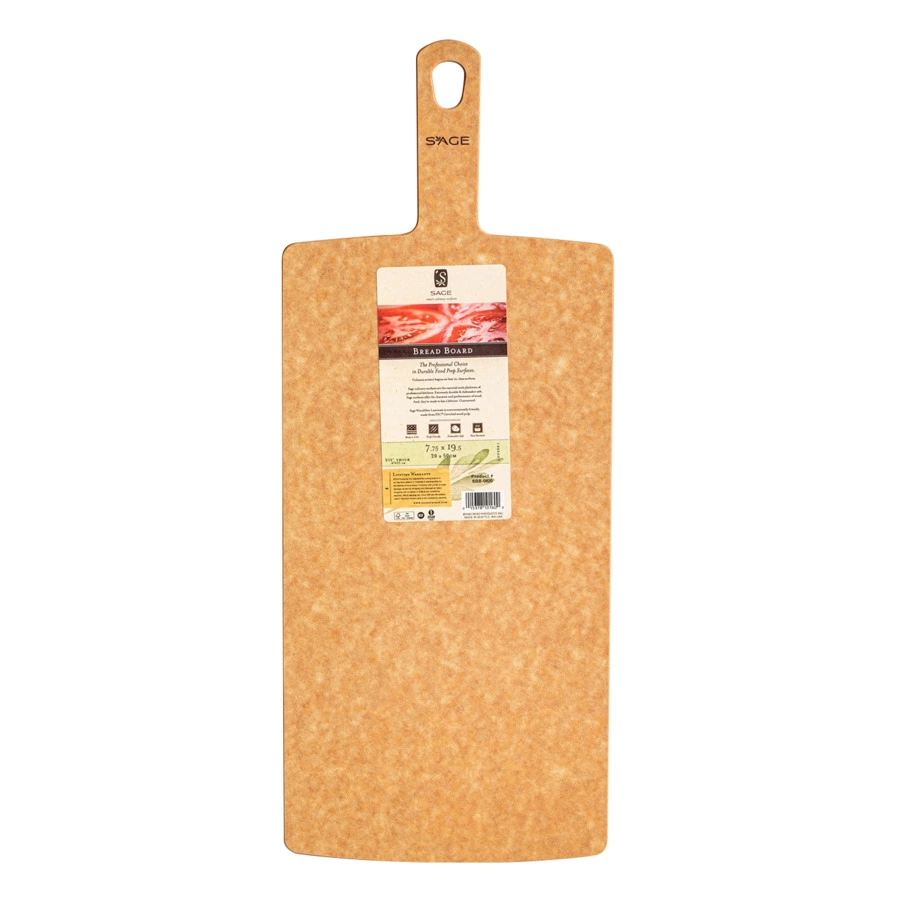Доска разделочная для хлеба Sage 20x50см, древесный композит, бежевая