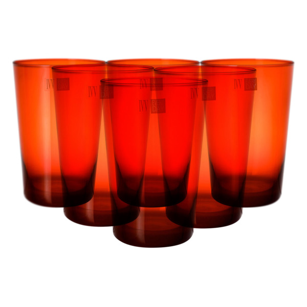 Набор стаканов для воды IVV Легкость 450мл, оранжевый, 6шт