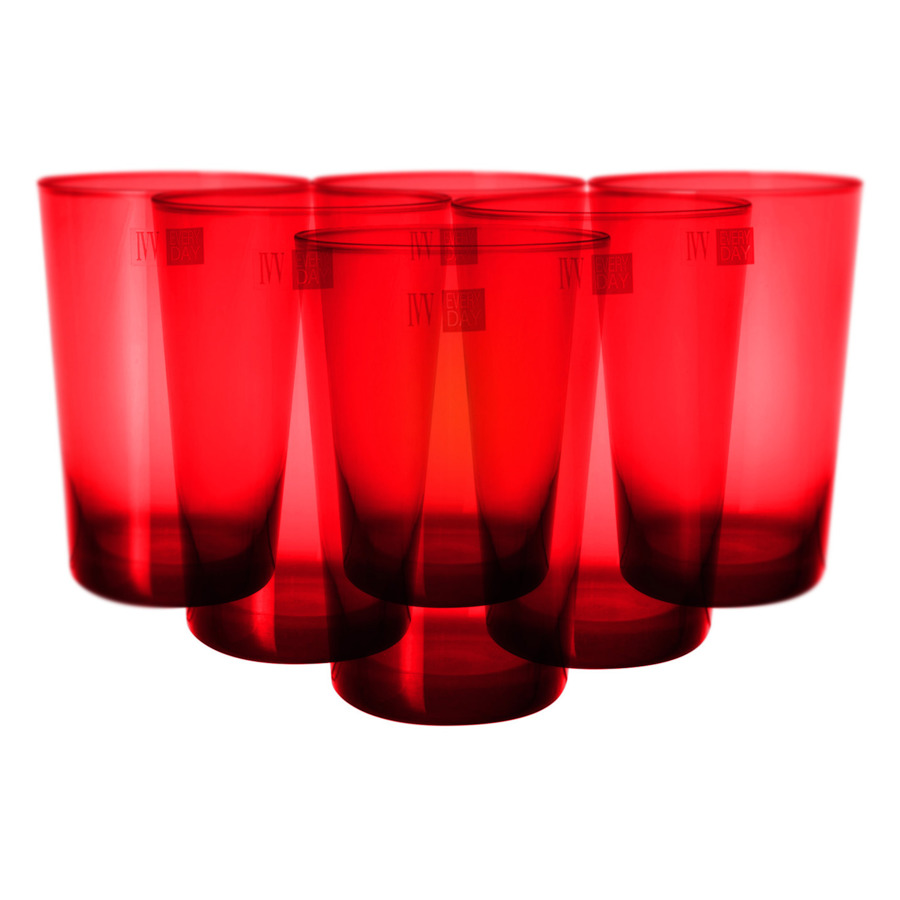 Набор стаканов для воды IVV Легкость 450 мл, красный, 6 шт