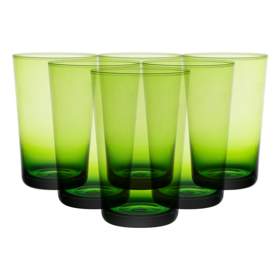 Набор стаканов для воды IVV Легкость 450 мл, зеленый, 6 шт