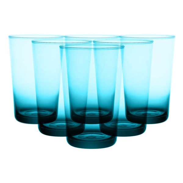 Набор стаканов для воды IVV Легкость 450 мл, бирюзовый, 6 шт
