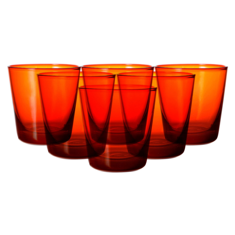 Набор стопок для водки IVV Легкость 80 мл, оранжевый, 6 шт стакан для воды ivv легкость 450 мл оранжевый