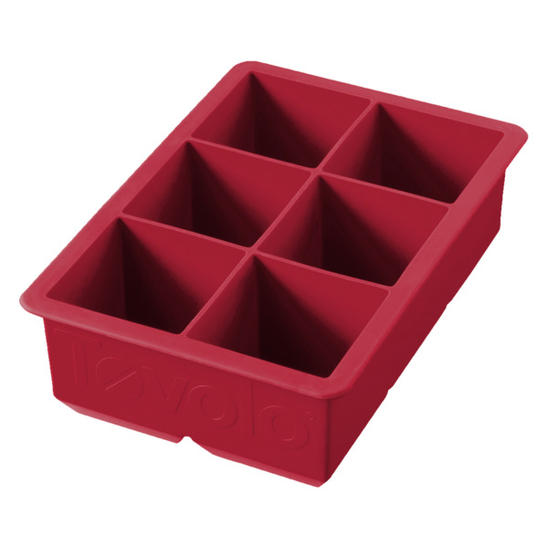 Форма силиконовая для льда Tovolo Королевский куб 5х11х19,5 см, темно-красная