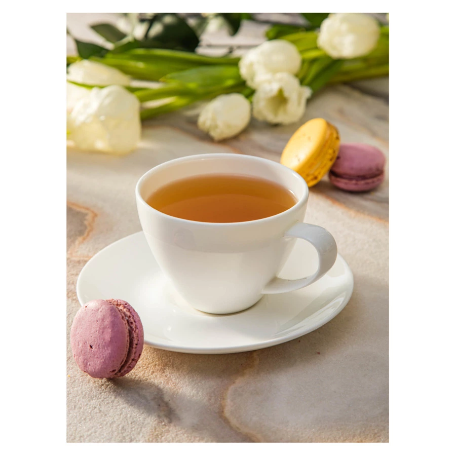 Чашка чайная с блюдцем Mix&Match Комбо 200 мл, фарфор костяной