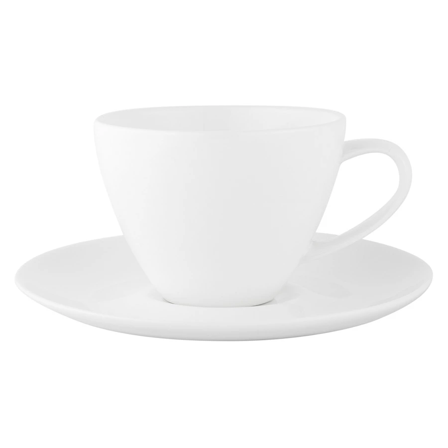 Чашка чайная с блюдцем Mix&Match Комбо 200 мл, фарфор костяной