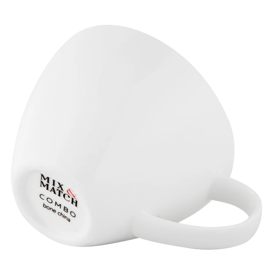 Чашка чайная с блюдцем Mix&Match Комбо 200 мл, фарфор костяной