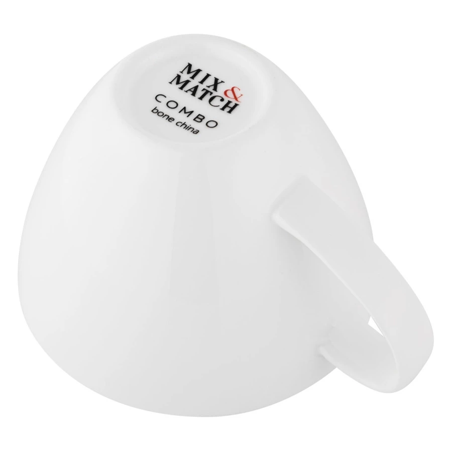 Чашка чайная с блюдцем Mix&Match Комбо 200 мл, фарфор костяной