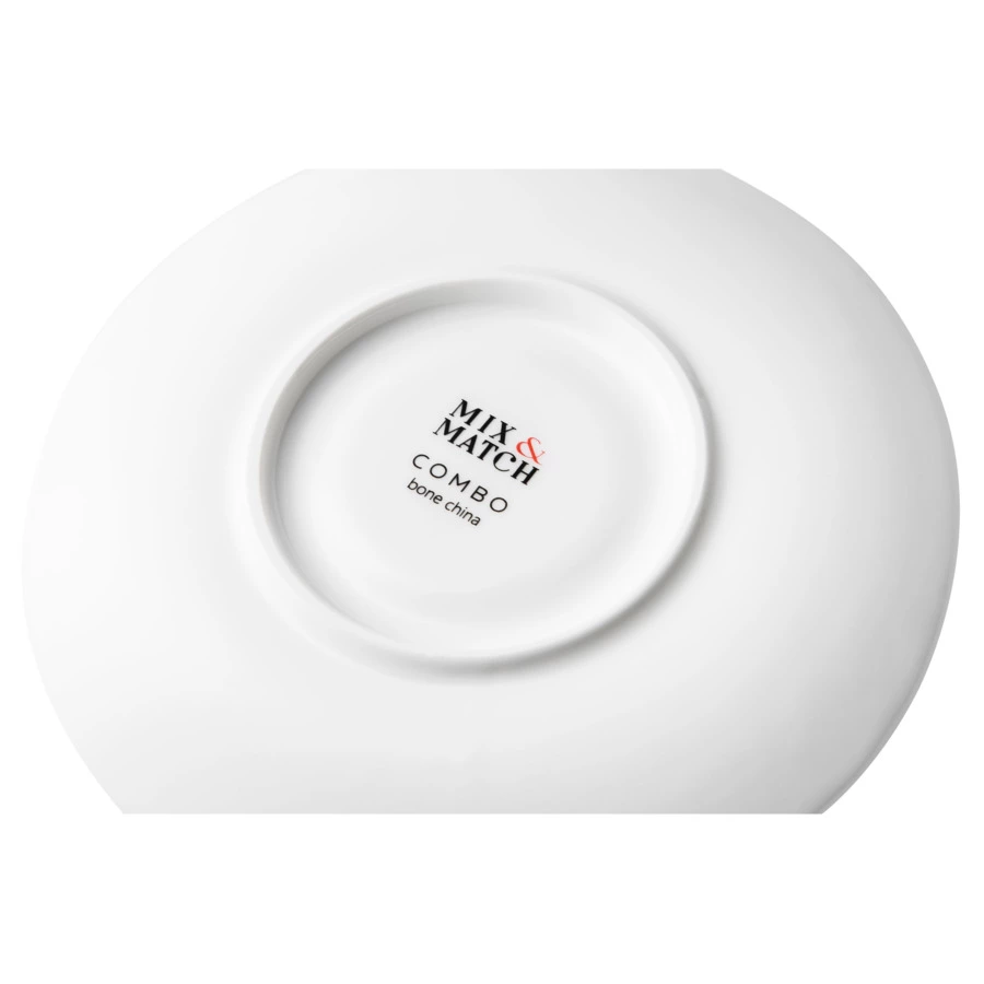 Чашка чайная с блюдцем Mix&Match Комбо 200 мл, фарфор костяной