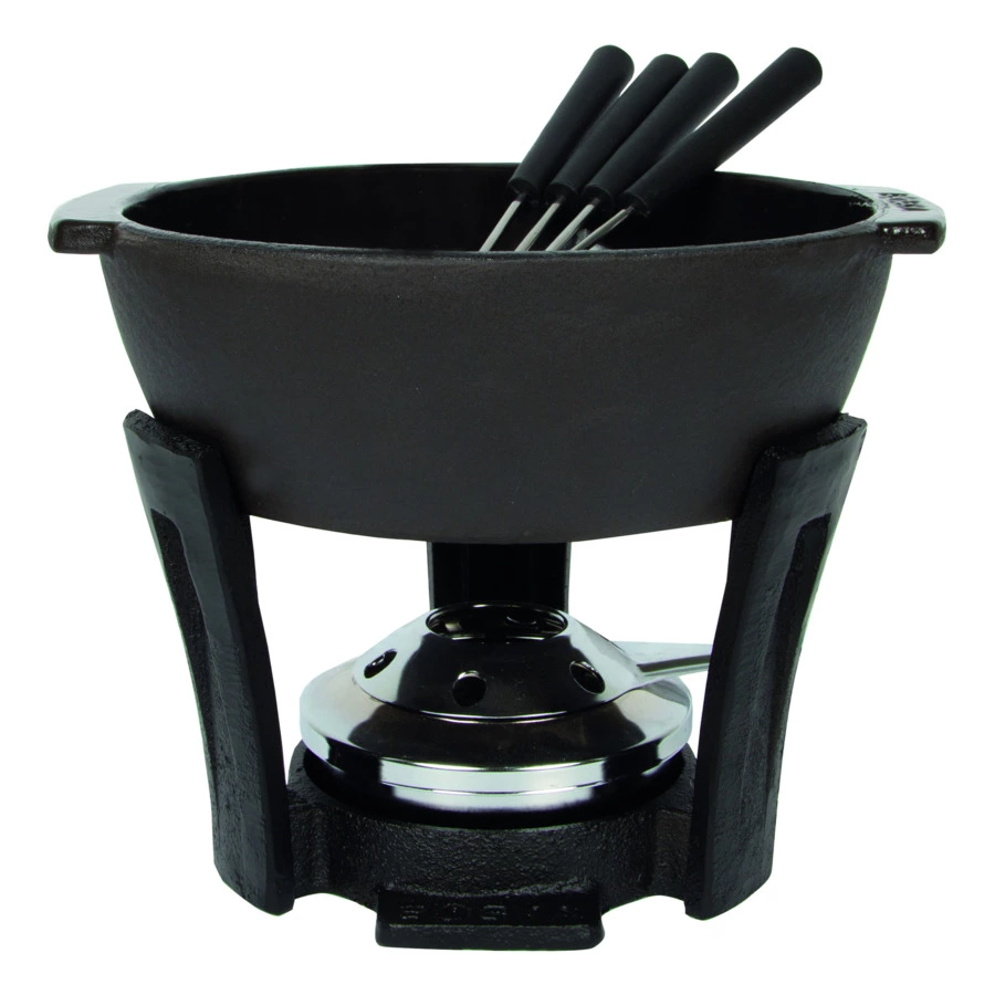 Набор для фондю Boska Party 900мл, 28,5x18,5x13см, черный, 4 вилки, чугун, п/к