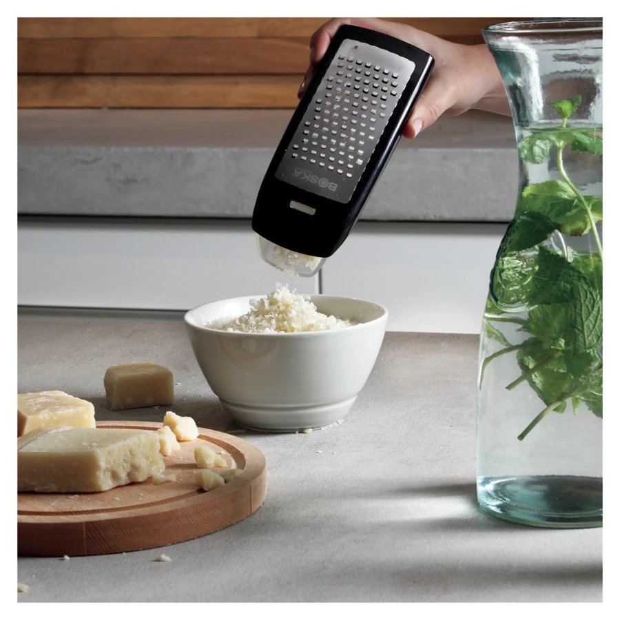 Терка для твердого и полутвердого сыра Boska настольная с лотком 7,2x5,5x23,5см, сталь нержавеющая