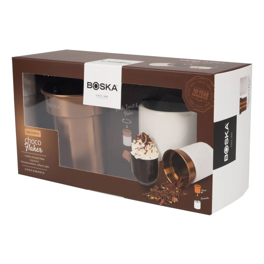 Банка для тёртого шоколада Boska 21см, керамика, белая, п/к