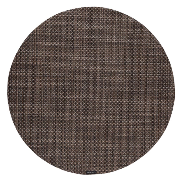 Салфетка подстановочная круглая Chilewich Basketweave 38см, коричневый