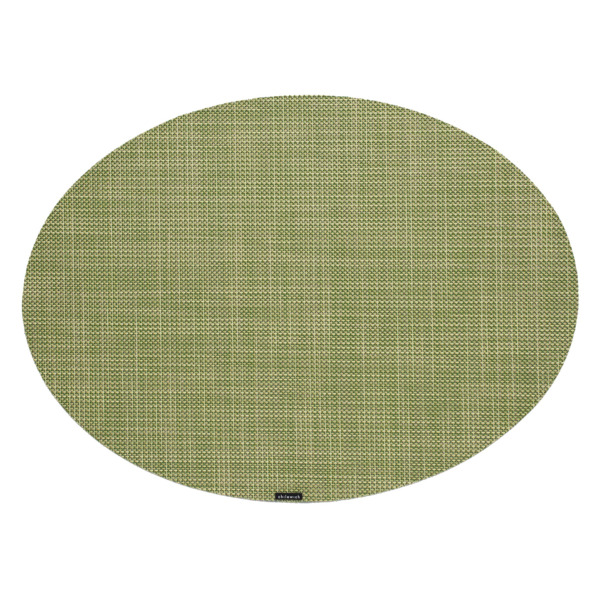 Салфетка подстановочная овальная Chilewich Mini Basketweave 36х48 см, зеленая