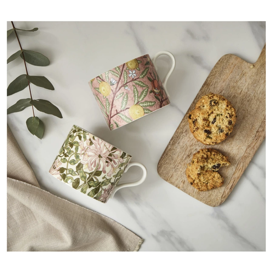 Набор кружек Spode Моррис и Ко Фрукты и жимолость 340 мл, 2 шт, фарфор, п/к