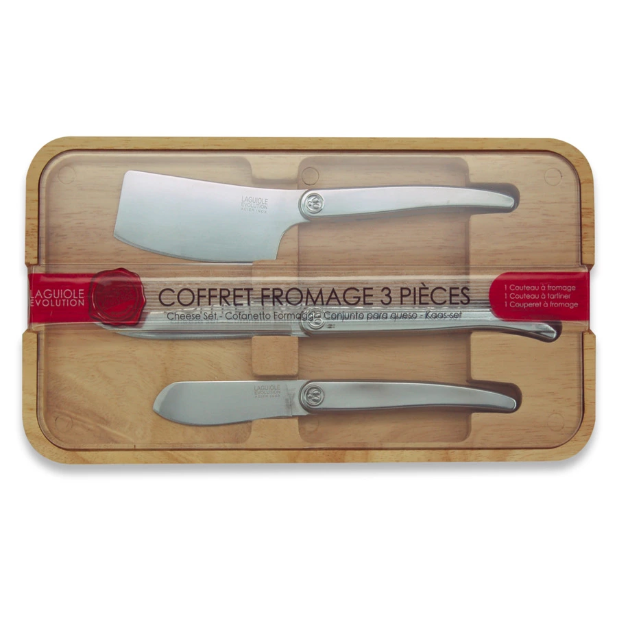 Набор из 3 ножей для сыра Tarrerias Bonjean Лайоль-интуиция, деревянная коробка, ручка сталь нерж
