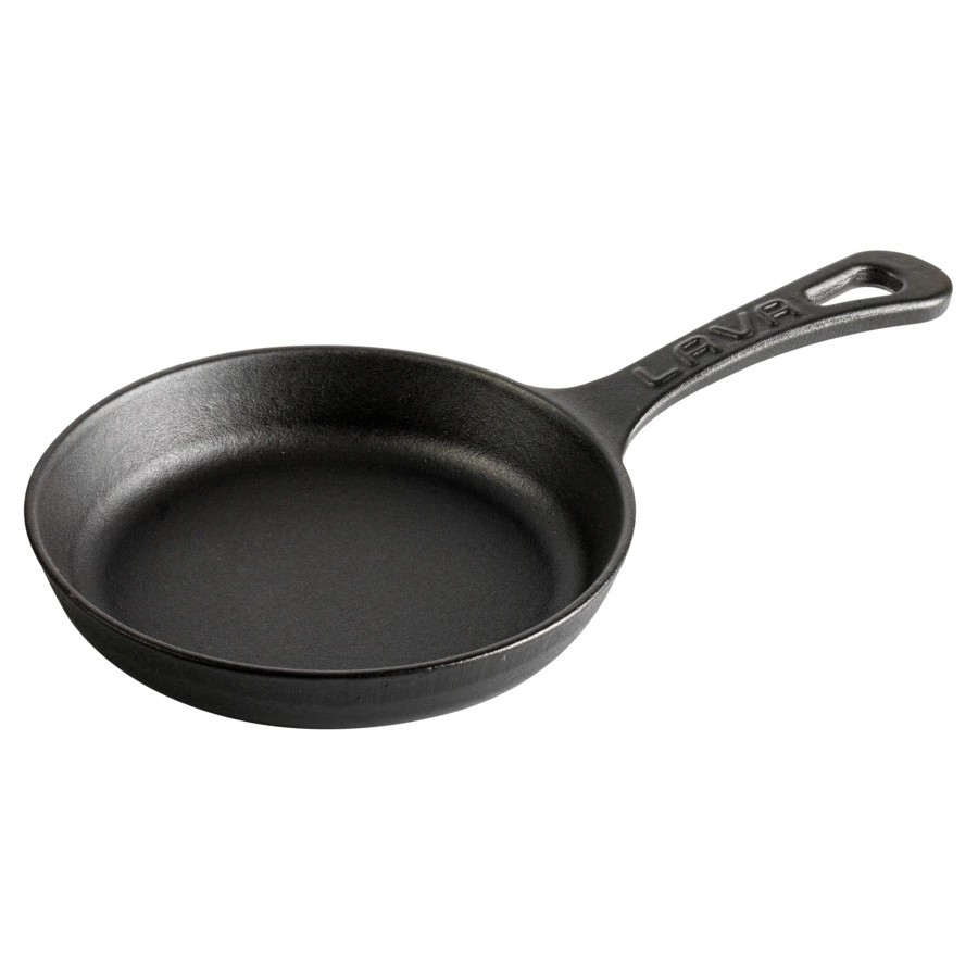 Сковорода порционная на подставке LAVA d16 см, 0,2 л, чугун, бук