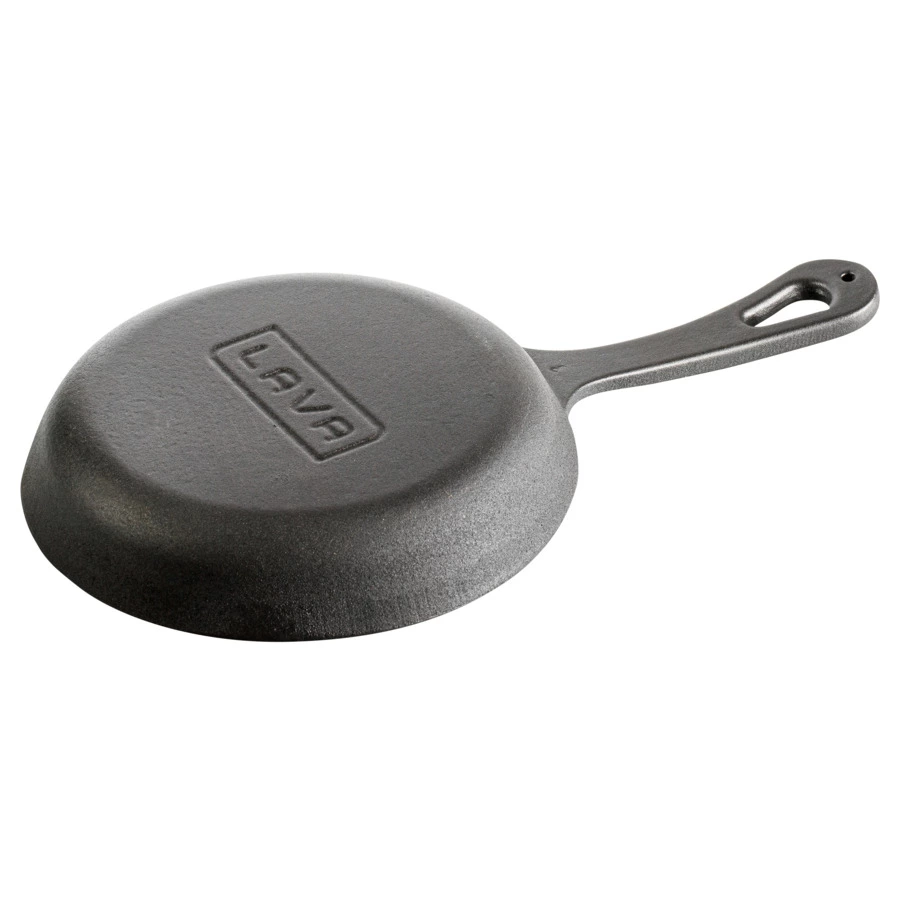Сковорода порционная на подставке LAVA d16 см, 0,2 л, чугун, бук
