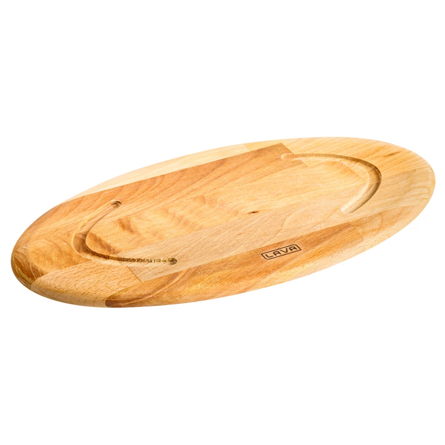 Форма овальная для рыбы на подставке LAVA 15х29 см,чугун, бук