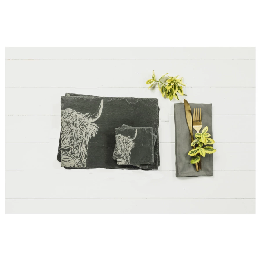 Набор для сервировки The Just Slate Company Высокогорный бык 4 предмета, п/к