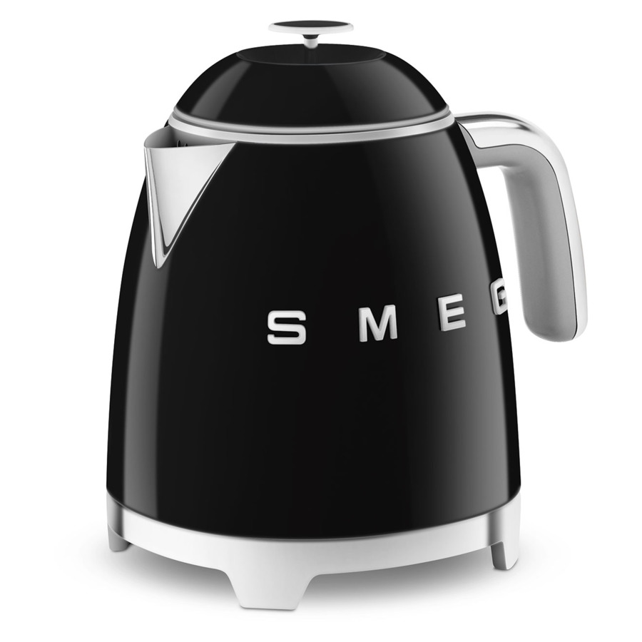 Чайник мини электрический Smeg 800 мл, черный, KLF05BLEU