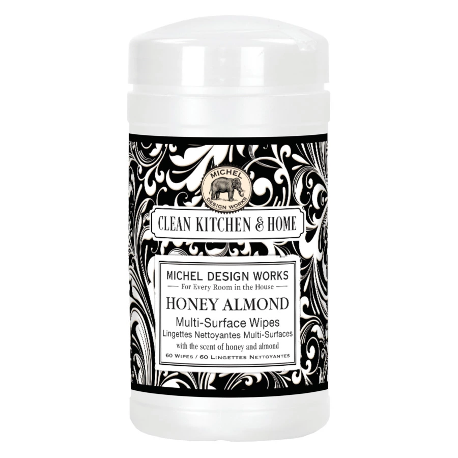 Салфетки универсальные для очищения поверхностей Michel Design Works Медовый миндаль 60шт, 8,5х8,5х1