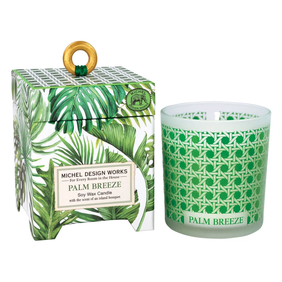 Свеча ароматическая Michel Design Works Шуршание пальмовых ветвей 8х8х10см