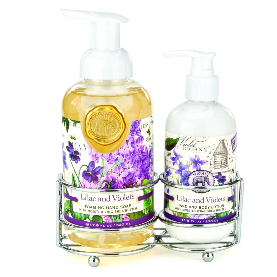 Набор косметический Michel Design Works Сирень и Фиалки, мыло-пенка 530 мл; лосьон  236 мл