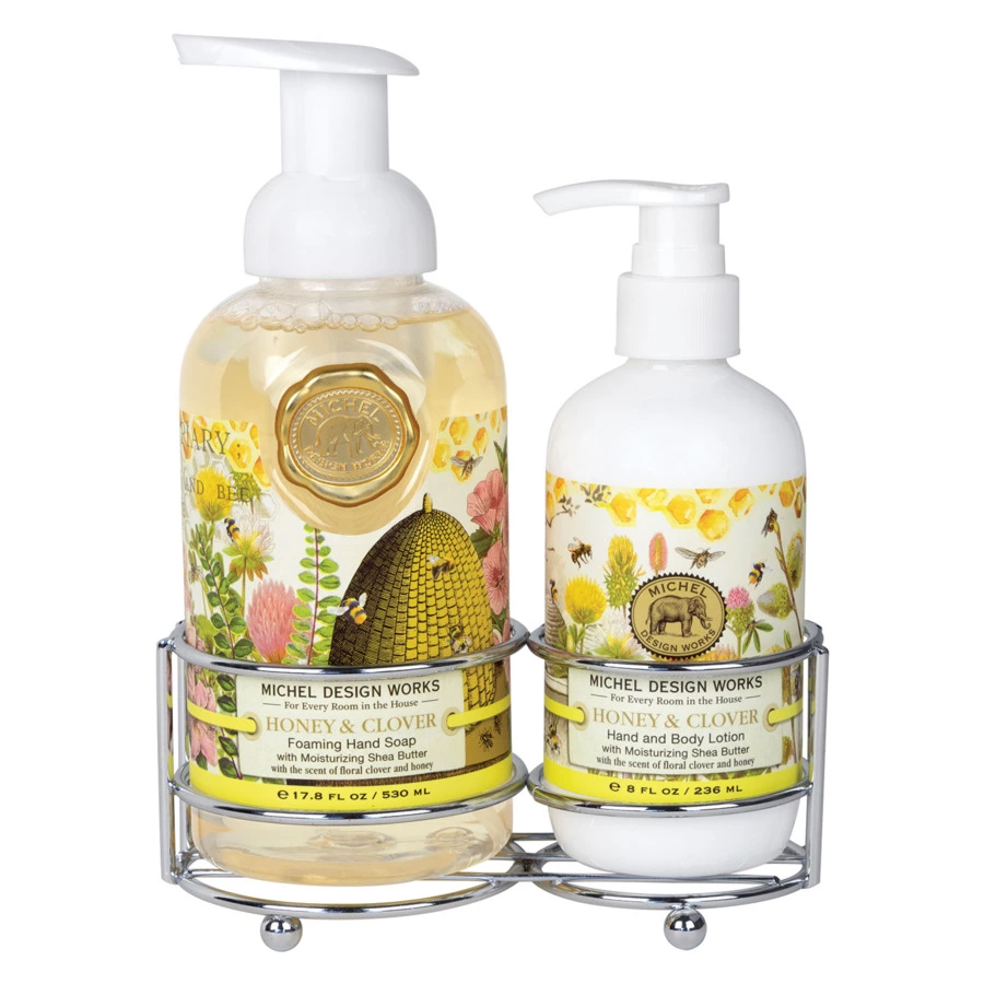 Набор косметический Michel Design Works Мед и Клевер, мыло-пенка 530мл; лосьон для рук и тела 236мл