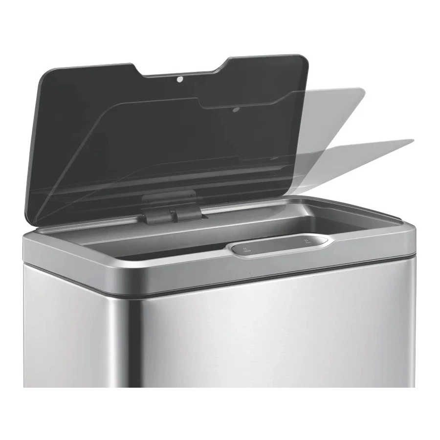 Ведро для мусора сенсорное EKO Mirage 80 л, сталь нержавеющая, черный сатин