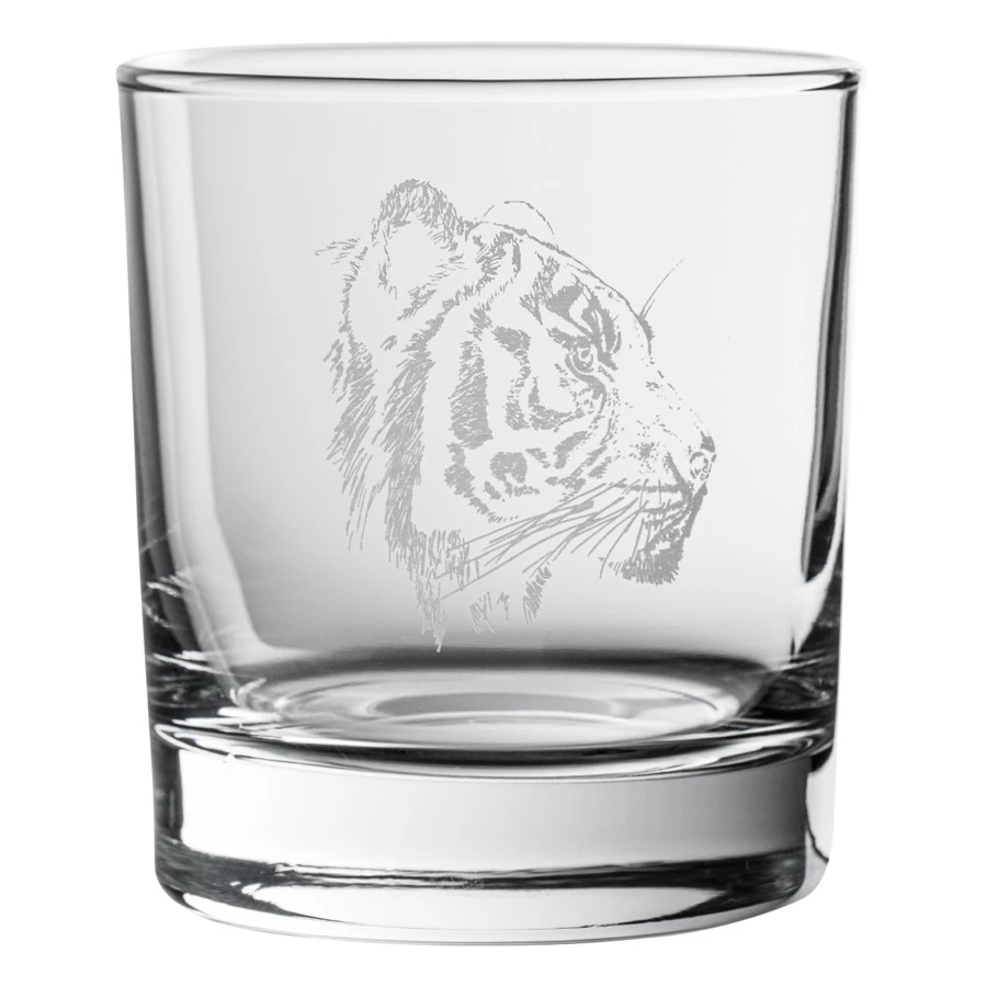 Стакан с гравировкой The Just Slate Company Тигр 326 мл