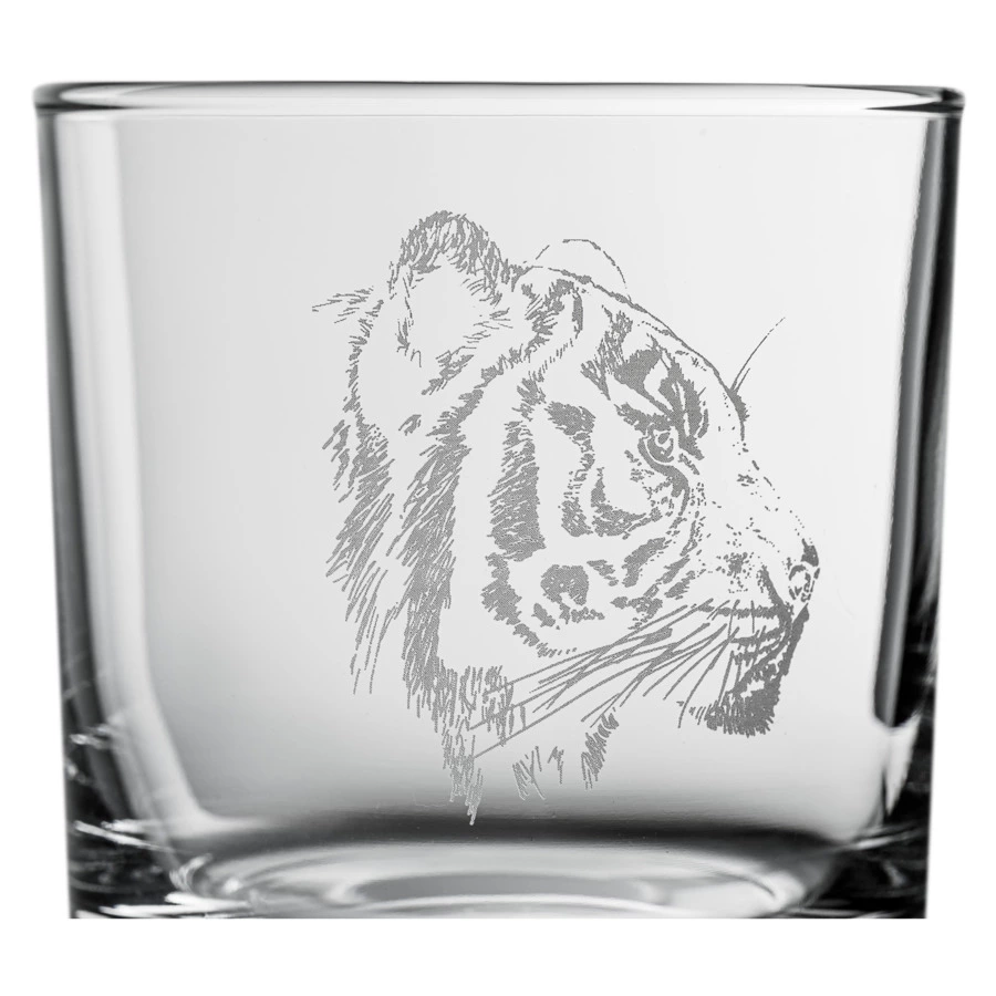 Стакан с гравировкой The Just Slate Company Тигр 326 мл