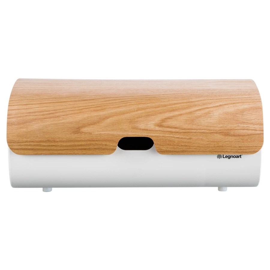 Хлебница Legnoart Clibano 40х20,5х17,5 см, крышка из дуба, металл