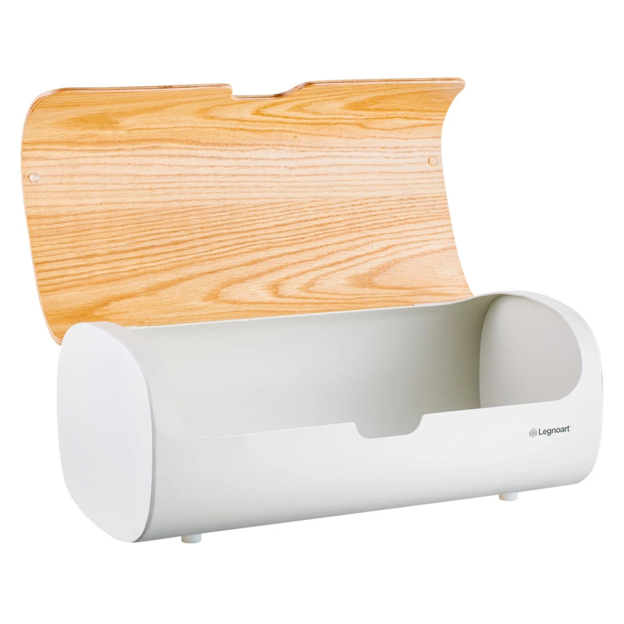 Хлебница Legnoart Clibano 40х20,5х17,5 см, крышка из дуба, металл