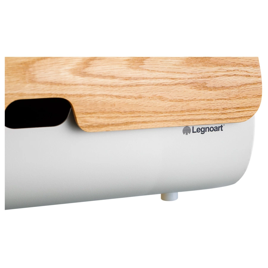 Хлебница Legnoart Clibano 40х20,5х17,5 см, крышка из дуба, металл